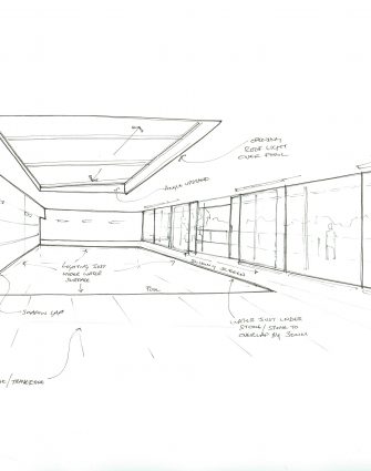 Bespoke Bi Parting Sliding Over Fixed Concept Sketch